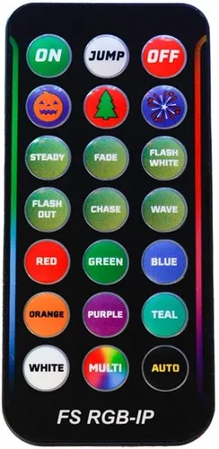 Vista 4 de Novelty Lights Juego de mini luces LED que cambian de color 100 RGB, espacio de 4 pulgadas, cable verde, 34 pies