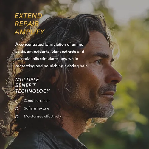 Vista 4 de Crecimiento del cabello para hombres. Champú profesional, acondicionador y tratamiento tópico correctivo diario. Cabello saludable, salud del cuero