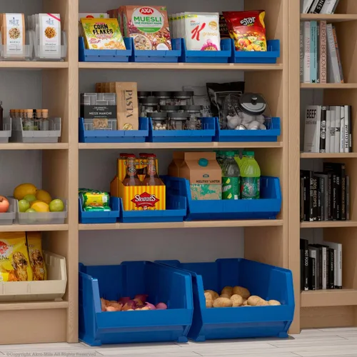 Vista 3 de Akro-Mils 30110 Organizador de plástico y contenedores de almacenamiento para refrigerador, cocina, armario u organización de despensa, 12 x 3 x 4