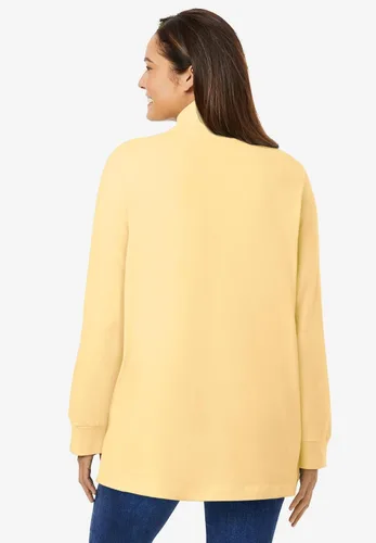 Vista 2 de Camisa algodón, cuello de tortuga, talla grande, Perfecta, para mujer. Banana