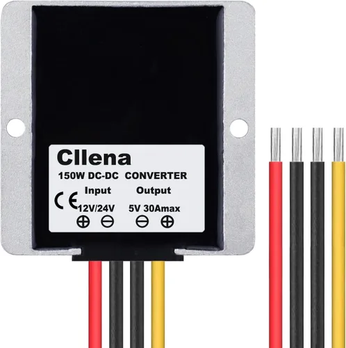 Vista 4 de DC 12V 24V Paso abajo a 5V 30A 150W Convertidor Regulador de Voltaje, Impermeable DC/DC Buck Transformador Fuente de alimentación