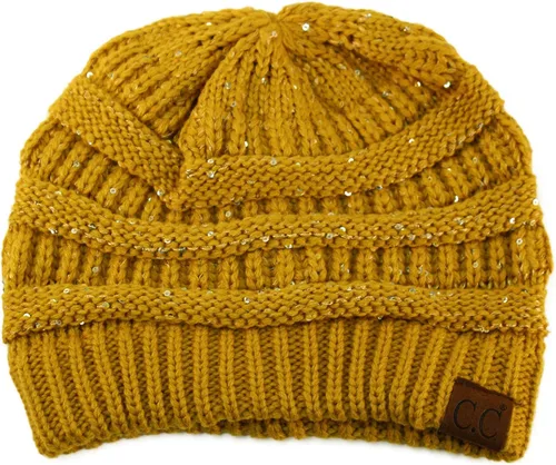 Vista 70 de CC Classic Winter Fall Trendy Chunky Stretchy Cable Knit Beanie Hat 2 tonos púrpura/azul marino