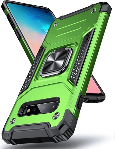 Vista 130 de DASFOND Diseñada para funda Galaxy S8 con soporte, anillo metálico giratorio mejorado de 360°, soporte kickstand de grado militar, resistente a
