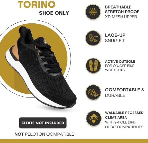 Vista 2 de Tommaso Zapatos de ciclismo para hombre, para interiores, para ciclismo y desplazamiento, para uso urbano, compatible con tacos SPD, cordones