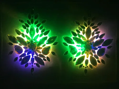Vista 4 de Sasswear - Cubiertas para pezón con brillantina LED