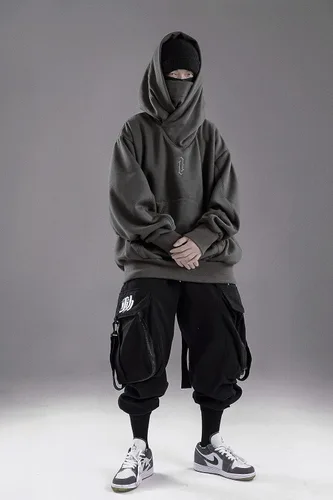 Vista 6 de Niepce Inc Streetwear - Sudadera con capucha de gran tamaño para hombre
