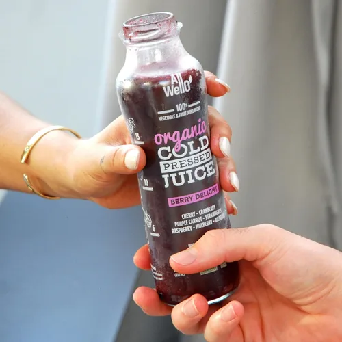 Vista 6 de ALLWELLO Bebidas orgánicas de jugo prensado en frío con frutas y verduras reales sin gluten, sin OMG, jugos saludables sin conservantes sin azúcar