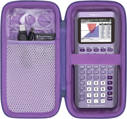 Vista 21 de co2CREA Estuche de transporte para Texas Instruments TI-84 Plus CE Python mejorado/TI-84/TI-Nspire CX II CAS/TI-Nspire CX II/TI-83 Plus/TI-89