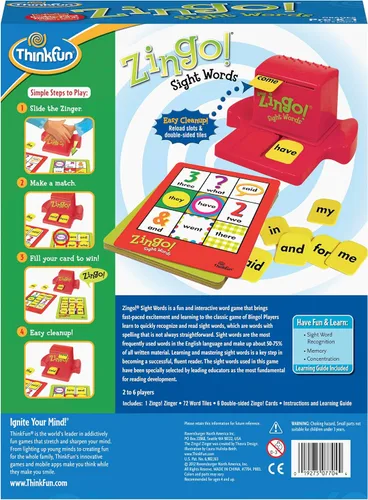 Vista 9 de Juego educativo Zingo Sight Words (idioma español no garantizado).