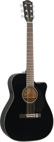 Vista 5 de Fender CC-60SCE Concert Cutaway - Guitarra acústica con 2 años de garantía, color negro