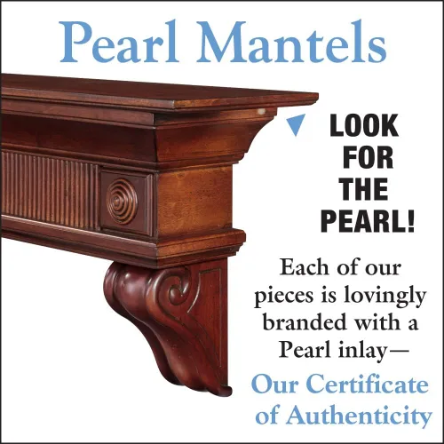 Vista 7 de Pearl Mantels ARYB6041670 - Estantería de madera con detalles elegantes, 60 pulgadas, color cereza envejecida