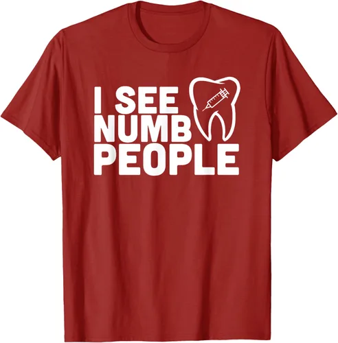Vista 43 de I see Numb People - Camiseta de regalo para dentista dental, Negro, S