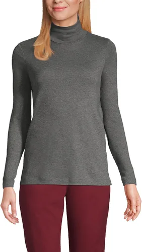 Vista 11 de Lands' End Supima - Suéter de cuello alto y mangas largas para mujer