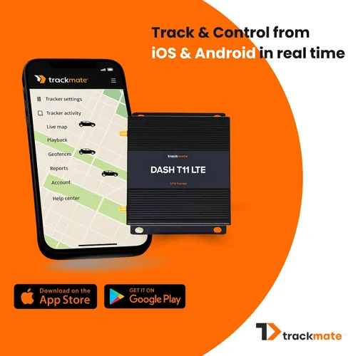 Vista 2 de Rastreador GPS TrackmateGPS Dash T11 para vehículos, seguimiento en tiempo real, prevención de robo, cerradura/desbloqueo de puertas, sin contrato