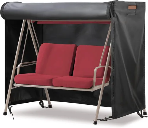 Vista 11 de Fundas para Columpios de Exterior para Columpio de Patio de 2 Asientos, 65" L x 50" P x 66" A, Funda para Columpio de 2 Asientos Impermeable, Funda