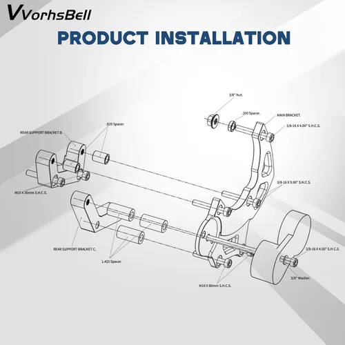 Vista 3 de Kit de Soporte de Compresor AC R4 de Intercambio LS con Tensor Compatible con LSX, LS2 LS3 LS6 LQ4 LQ9 L92 L99 Camiones/SUV Vortec GM R4 Compresor