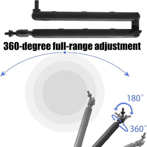 Vista 6 de 360 grados giratorio micrófono brazo brazo soporte aluminio construcción para teléfono tableta transmisión en vivo