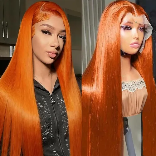 Vista 10 de Pelucas de cabello humano lacio para mujeres negras, encaje frontal de 13 x 4 pulgadas, previamente despuntada, sin pegamento, HD frontal, negro