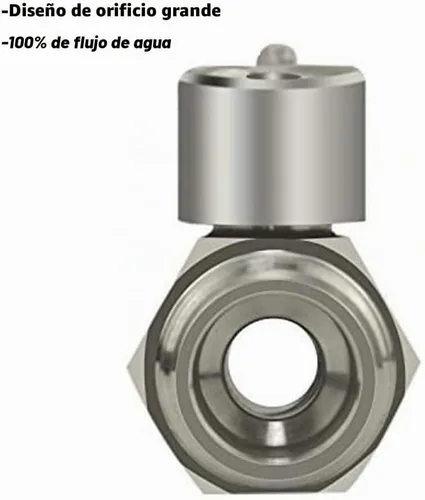 Vista 7 de Válvula de cierre de cabezal de ducha con mango inoxidable, mini válvula de bola de acero inoxidable 304 (1/2 pulgada hembra X macho) rosca NPT