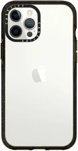Vista 8 de CASETiFY Impact - Funda para iPhone 12 Pro Max, color negro transparente