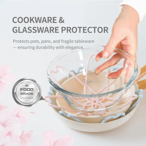 Vista 3 de iPROTECT - Stack Expert - Protector multiusos de silicona sin BPA para ollas y sartenes juego de 2 salvamanteles para todos los tamaños