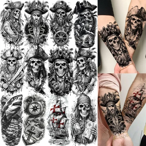 Vista 19 de COKTAK 6 Piezas/Lote Adhesivos Temporales Únicos de Henna Negra para Adultos, Mujeres, Niñas, Pluma, Mandala, Flor, Arte Corporal, Tatuajes Grandes