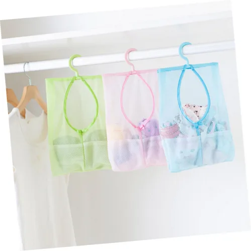 Vista 3 de DOITOOL Bolsa de malla para ropa sucia, 2 unidades, cestas de malla para lavandería, clips de malla para ropa, bolsa de malla con colgador, pinza