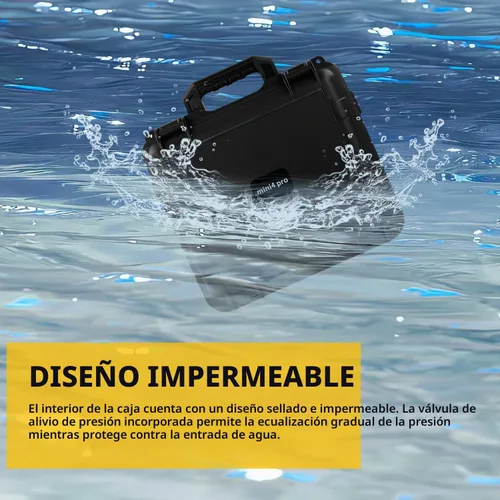 Vista 5 de Estuche de transporte compatible con DJI Mini4k o Mini4 Pro y accesorios Para entusiastas de los viajes y fotógrafos, protección dura, ligera