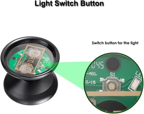Vista 8 de Yoyo iluminado con batería extra, MAGICYOYO Y02 Aurora Yoyo profesional que no responde con guante Yoyo, bolsa Yoyo, 12 cuerdas Yoyo, luz verde