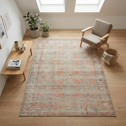 Vista 162 de GLN Rugs Traditional Collection - Alfombra de felpilla lavable a máquina, tradicional lavable, antideslizante, alfombra de felpilla de pelo corto