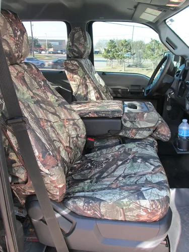 Vista 6 de Durafit Seat Covers F486-DS1 Camo-2014 fundas camufladas para asientos para Ford F150 2015 F250/F550 XLT y Lariat 40/20/40 con asiento dividido