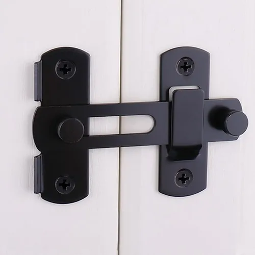 Vista 6 de Cerradura de puerta de granero (paquete de 2 con juego de tornillos) – Cerradura de puerta deslizante – Cerradura de puerta de seguridad