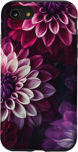 Vista 18 de Dahlia Flower Floral Nature Garden Pink Purple Maroon Design Case for iPhone 17