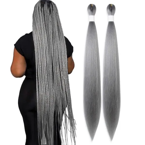 Vista 15 de Cabello trenzado burdeos, 10 pulgadas, 4 paquetes Cabello preestirado, trenzas de ganchillo cortas y rectas, textura Yaki, fibra sintética