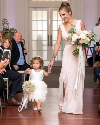 Vista 7 de Topmaker Vestido de niña de flores sin espalda acampanado de encaje