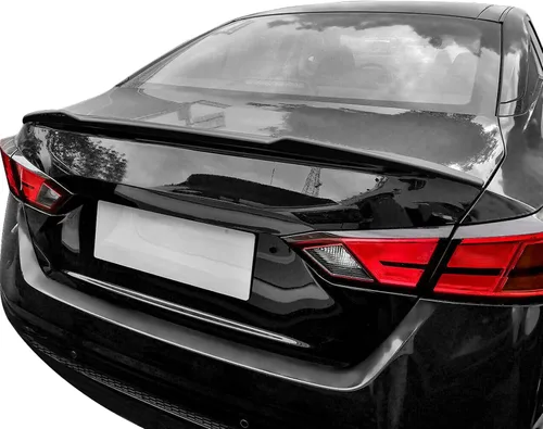 Vista 6 de IKON MOTORSPORTS, Alerón de maletero compatible con Nissan Altima 2019-2025, estilo M4 pintado #B20 negro azulado metálico ABS tapa trasera