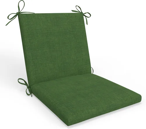 Vista 11 de Pillow Perfect 1 cojín sólido para asiento de silla con respaldo sólido para interior/exterior con lazos, esquinas redondeadas, asiento profundo