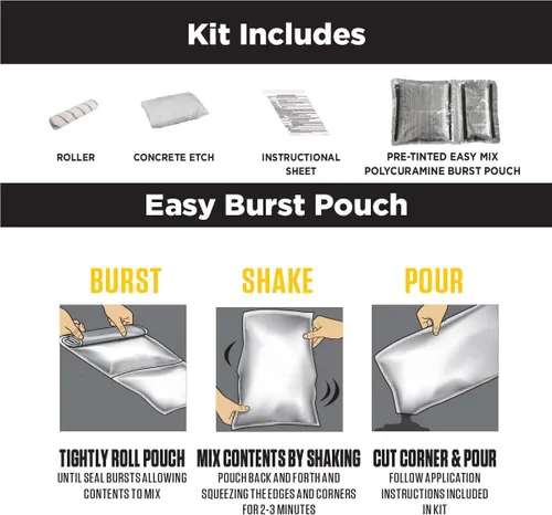 Vista 7 de Kit de piso para cochera de aspecto metálico de bala de plata Rust-Oleum RockSolid., Paquete de 1