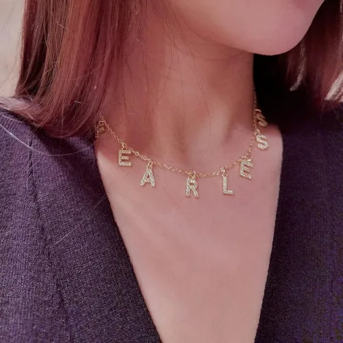 Vista 6 de Miss Pink Gargantilla para mujeres y niñas, collar de joyería para amantes de la música, regalo inspirado en fanáticos, collar del zodiaco