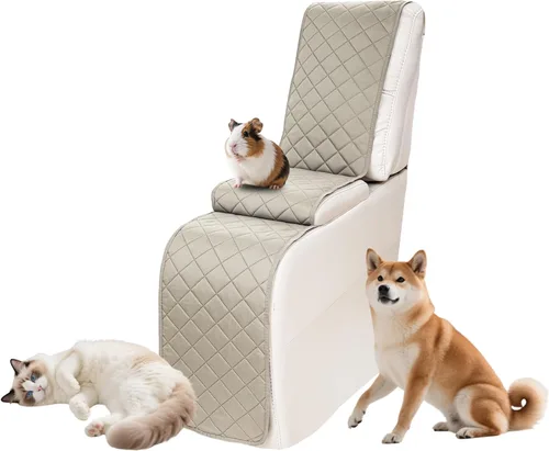 Vista 34 de Fundas impermeables para sofá reclinable seccional en forma de L, 7 piezas, antideslizantes, lavables, juego de fundas reclinables para mascotas