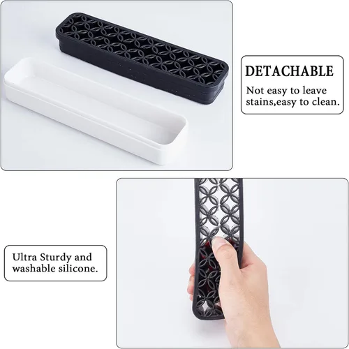 Vista 4 de GORGECRAFT Organizadores de escritorio para coser de silicona, soporte para brochas de maquillaje, soporte para bolígrafos de pintura cosmética