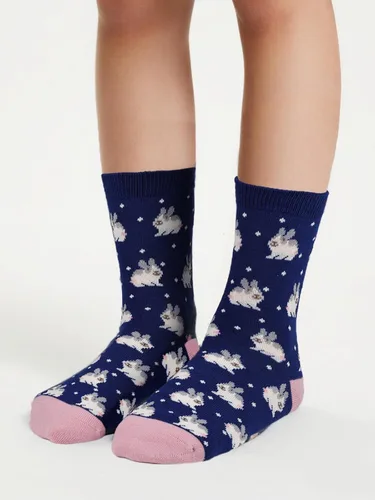 Vista 4 de COTTON DAY Caja de regalo de 7 días de la semana, calcetines cortos de moda para niños y niñas, diseño de animales, flores, estrellas, rayas