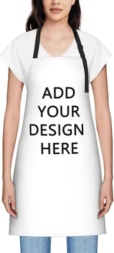 Vista 28 de Delantales personalizados para mujer, diseño de delantal de chef ajustable con nombre, textos, fotos, flores, regalos para el día de la madre