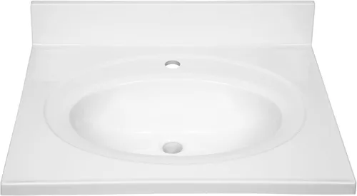 Vista 2 de Design House Lavabo individual superior, 25 pulgadas, blanco
