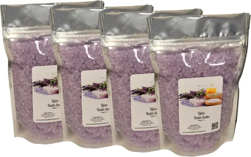 Vista 2 de Sales de baño Bolsa de 1 libra Aroma lila Descuentos por cantidad ((1) bolsa de 1 libra)