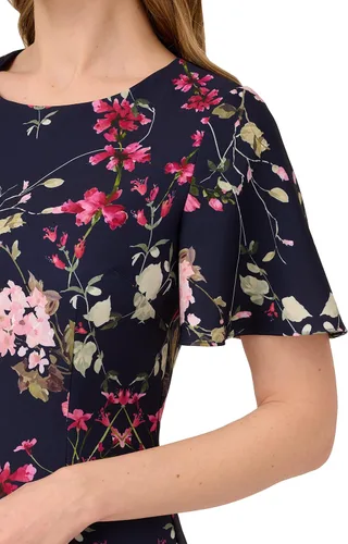 Vista 5 de Adrianna Papell Vestido de crepé floral estampado para mujer