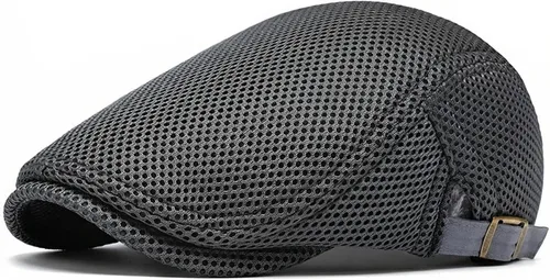 Vista 13 de Sombrero de malla para hombre, transpirable, para verano, boina, Gatsby, hiedra, gorra de conducción, gorra de golf ajustable
