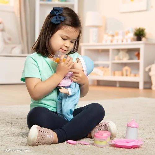 Vista 6 de melissa & doug Mine a Love tiempo para comer muñeca Accesorios Conjunto de alimentación, Versión estándar, 1, Rosado