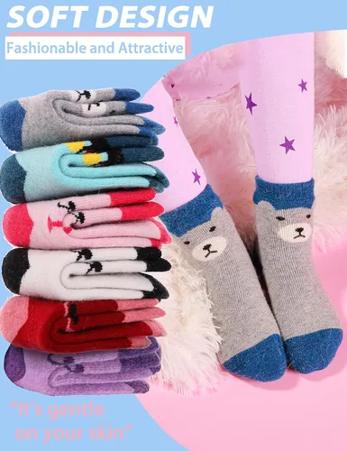 Vista 4 de Calcetines de lana merina para niños de ANTSANG, para senderismo, para niños pequeños, niños y niñas, cálidos, gruesos, térmicos, para botas