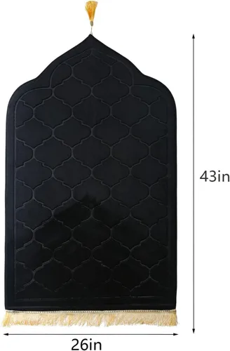 Vista 2 de JE JOUE Alfombra de oración musulmana islámica – Esponja gruesa musulmana para hombres y mujeres, Eid Travel Ramadán, suave, de lujo, ideal